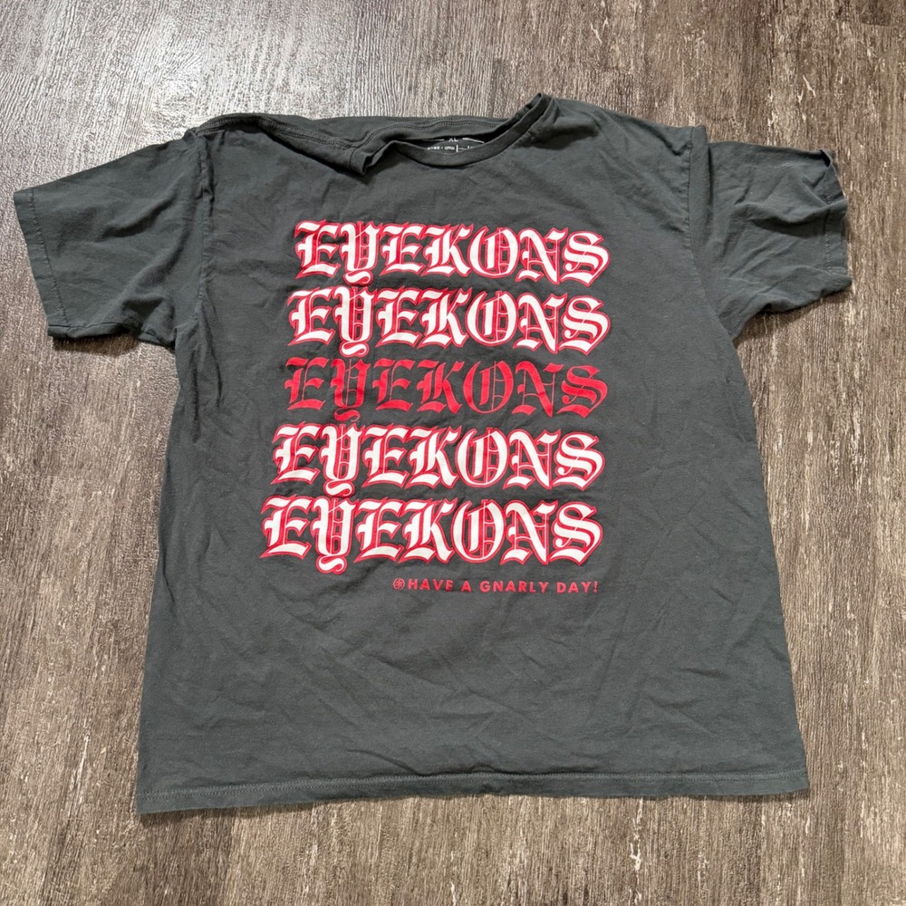 Katseye Graphic Tee Women XL Grey EYEKONS HYBE Geffen Gothic K-Pop T-Shirt